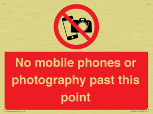 No mobile phones or photography past this point